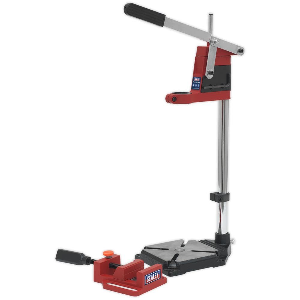 Sealey Drill Stand with Cast Iron Base 500mm & 65mm Vice Garage Workshop DIY