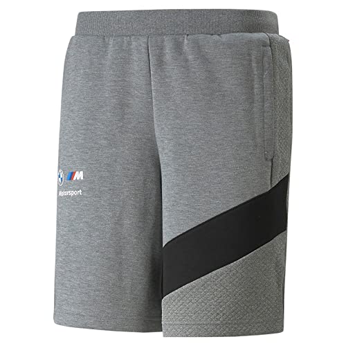 PUMA Men's Standard BMW M Motorsport Sweat Shorts, Medium Gray Heather 1.0