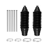 Lyxheth Universal Steering Rack and Pinion Tie Rod Boots, Boot Rack for Car, Dustproof Silicone Inner Tie Rod Boot Set with Rack and Pinion Bellow Cable Ties and Clamps, Car Accessories for Most Cars