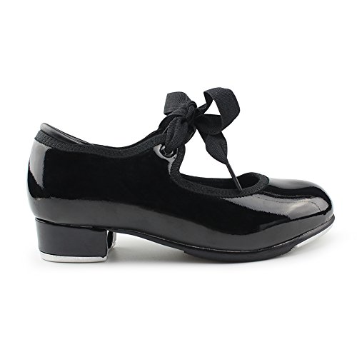 MSMAX Patent Character Mary Jane Flexible Dance Tap Shoes (Little Kid/Big Kid/Women)4