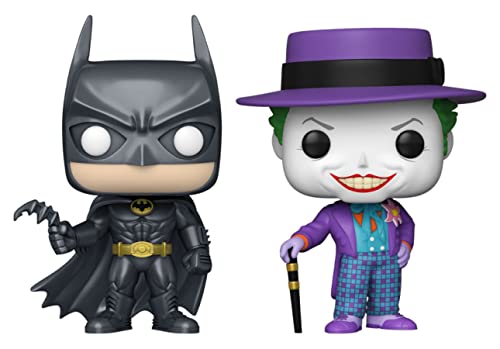 Funko 62480 Pop Heroes: Batman (1989)- 2pk Joker & Batman (Metallic) - (Amazon Exclusive)