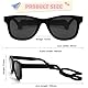 LOJUDI Baby Sonnenbrille 0-24 Monate - Polarisierte mit Silikonband Flexibel Einstellbar Silikonrahmen für Sonnenbrille Baby 0-2 Jahre UV Schutz-Schwarz/Schwarz