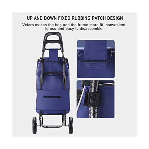 QUANLI Faltbarer Einkaufstrolley, leichter Einkaufstrolley, Einkaufswagen mit extra großem Fassungsvermögen… – Bild 7