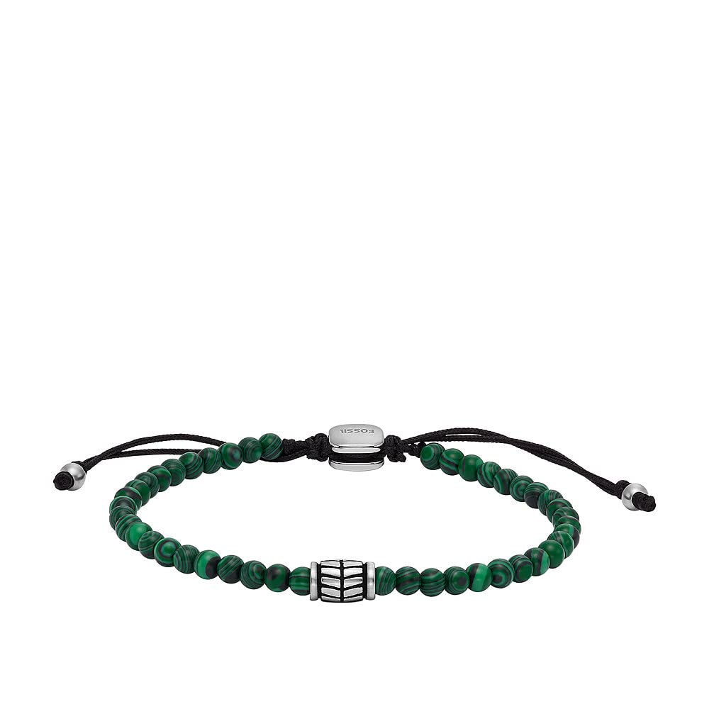 Fossil Bracelet for Men , Length: 250mm, Width: 4mm Silver Stainless Steel Bracelet, JF04415040
