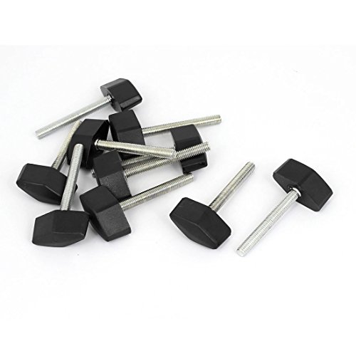 Forma T plastica rotativo di serraggio della vite della maniglia manopola M6x50mm discussione 10pcs