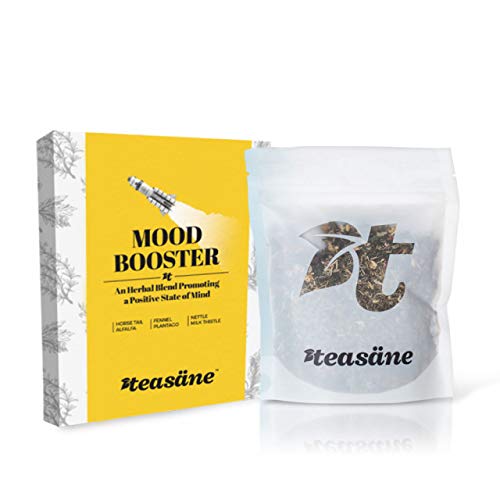 Teasane Wellness Herbal Teas, Mood Booster Flavor, (2 week supply). All Natural, Caffeine-Free, GMO Free, Sugar Free, Gluten Free, Vegan.