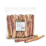 Kaureks Natur Hundeleckerlies, Rinderkopfhaut Sticks mit Fleisch 500g ca. 15 cm Kopfhaut Stangen für Hunde, wie schweineohren