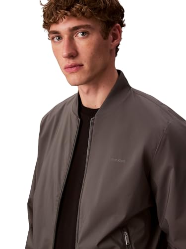 Image of Calvin Klein Men's Matte Logo Zip Bomber Jacket