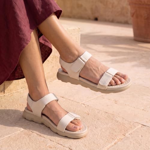 Image of Frido Cloud Comfort Back Strap Sandals for women, Stylish Sandals with Ergonomic Arch Support, Soft Cushioned Footbed & Breathable Canvas Upper for Work, Travel & Outings