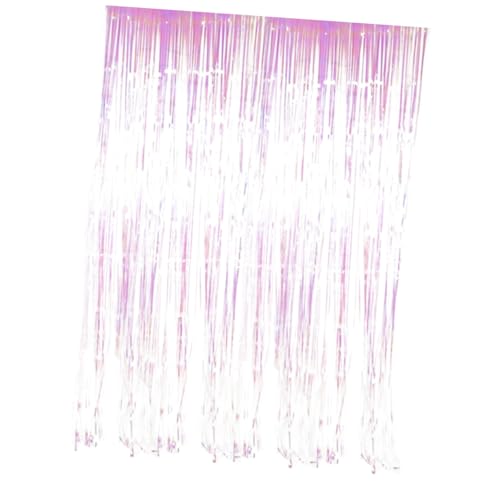 Hemobllo 3 Pecas Cortinas De Casamento Cortina De Ouropel Cortina De Franja Cortinas Metálicas Pano