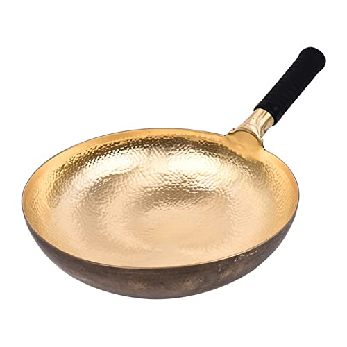 Wok de cobre hecho a mano con cuerpo completo 32cm