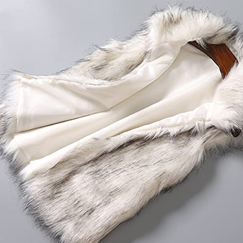 Winter Coats For Women Faux Fur Casual Sherpa Jackets 2022 Fashion Fleece Open Front Cardigan Sweater Vests Plus Size Sleeveless Warm Fuzzy Comfy Hooded Outerwear Hoodies Tops Tunic(B White,Small) #TOP3