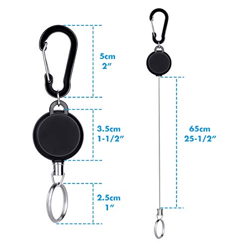 Selizo RK-02 5 Pcs Retractable Keychain Retractable Badge Holder Reel Clip Id Badge Holder thumb #2