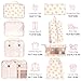 8 Set Packing Cubes for Suitcases,Suitcase Organizer with Shoe,Cosmetics,Clothing, and Accessories Bags for Travel Luggage Organizer Women Men(Pink Bows)