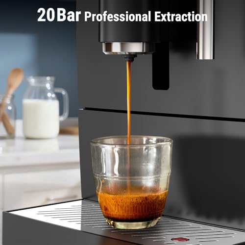 Image of COSTAR Fully Automatic Espresso Machine | 19 Bar Italian Pump, One-Touch 30s Fast Brew, Automatic Bean Grinder, Bean to Cup Coffee Machine with Milk Frother | Compact Coffee Maker for Home, Office Use
