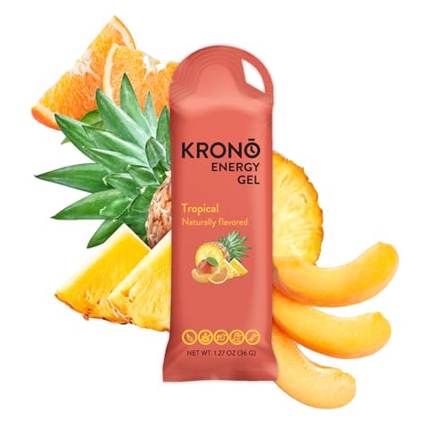 Image of Krono Nutrition Energy Gel - Sports Nutrition - Made with Natural Ingredients - 24 Count (Tropical)