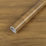 Hode Carta Pellicola Adesiva per Mobili Legno, Rivestimento Rotolo Plastica Laminato Adesivo, Carta da Parati Rivestire, Top Cucina Armadio Tavolo Muro Marrone Scuro 30x200cm