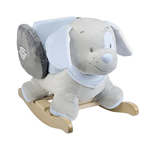 Nattou Toby The Dog Rocker, Grey/Blue
