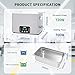 DK SONIC Ultrasonic Cleaner 37L, 720W Heavy-Duty Sonic Cleaner with Smart Touch Control, Five Modes for Motorcycle Engines, Carburetors, Chains,Circuit Board (Include Basket)