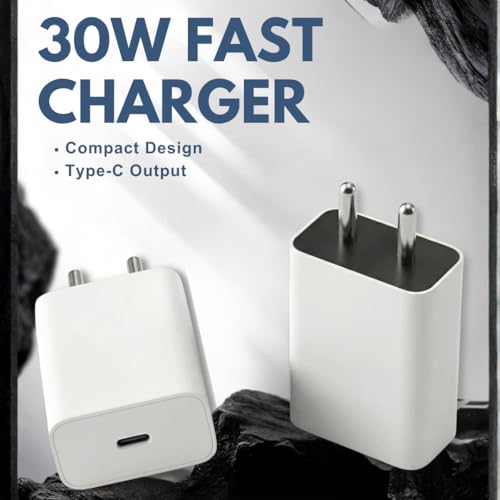 Image of Smolink 30W Super Fast USB-C Adapter Compatible for Google Pixel Smartphones | Power Delivery Type-C Charger | Original Charging Speed (White)