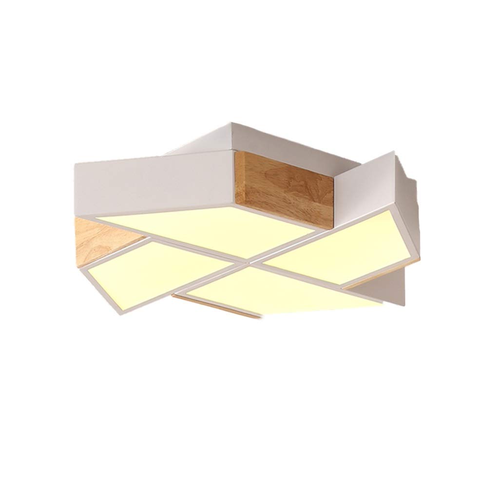 HynJGih Creative Windmill Led Bedroom Lamp Simple Modern Warm Cute Children's Room Ceiling Lamp Wood Creative Lamps(B(3 Color Light),65CM)