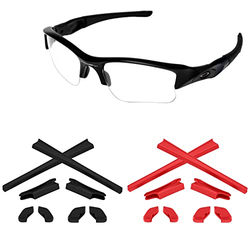 Image of 2 Pair Rubber Kits Earsocks and Nosepieces for Oakley Flak Jacket /Flak Jacket XLJ Sunglass