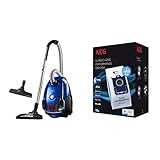 AEG VX6-2-IS-P Aspiradora de Trineo con Bolsa de Potencia, Ruedas 360º, Filtro Especial Alergias + GR201SM Mega Plack...