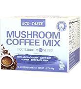 ECO-TASTE Mushroom Coffee Mix, Designed for Balance with Ashwagandha, Eleuthero, Chaga, Spine dat...