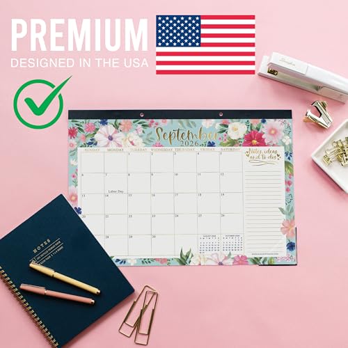 Image of Hadley Designs Large Teacher Desk Calendar 2026-2027 - Desktop Calendar 2026, 18-Month Academic Desk Calendars for School, Home & Office, Cute Classroom Must Haves, Back to School Teacher Gifts