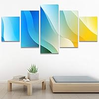 SIGNWIN 5 Panel Canvas Wall Art Modern Art Decorative Decorative Elements Digital Art Multicolor Patterns Urban for Home Decorations Ready to Hang - 60