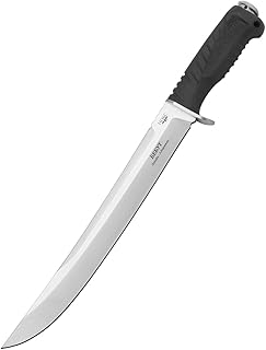 HOKC Bebut | 832-188821 | Hunting Knife, Tactical Knife, Outdoor Knife by Official Dealer - Designed by Russian Master Aleksander Biryukov - Advanced Guard, TPR Handle, Extended Tang, Hammer Pommel, Long and Durable AUS8 Stainless Steel, Satin Finished, Sabre Grind - Ideal for Camping & Hunting - НОКС