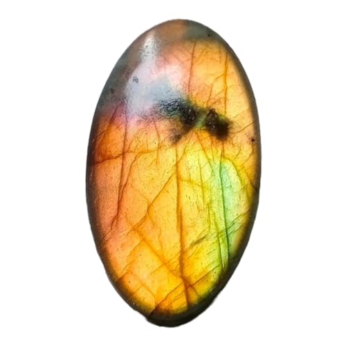 Labradorite jaune ovale 38x20mm pierre naturelle pour fabriquer vos bijoux bohèmes