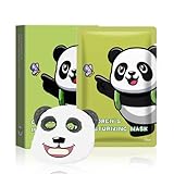 GUOYAOLIFU Animal Character Sheet Spa Masks – Hydrating and Moisturizing Skincare Replenish and Restore Dry Skin Skin Care for Women Girls Men with Family, Friends, and Loved Panda Mask 5 Pack