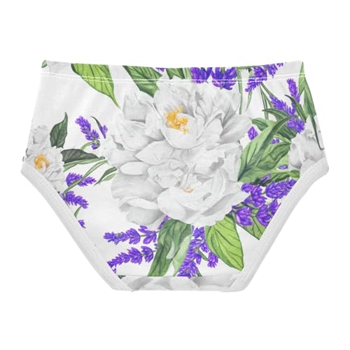 Purple Lavender Flowers Girls Underwear Toddlers 2t Cotton Girl Panties Cute Print Briefs Underpants2