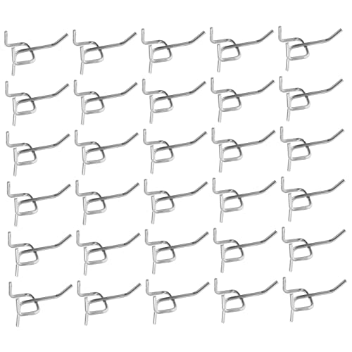 Alipis 50 Pcs Heavy Duty Pegboard Hooks Iron Hangers for Home Garage Retail Organization Easy to Install with Excellent Bearing Capacity Compatible with Standard Pegboards