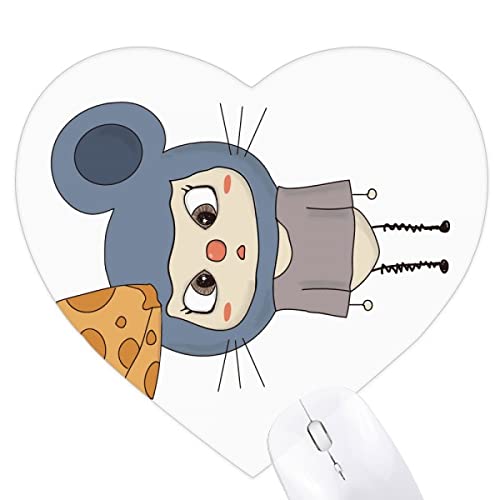 Tapis de souris coeur souris naturelle pour un bureau cocooning et cosy