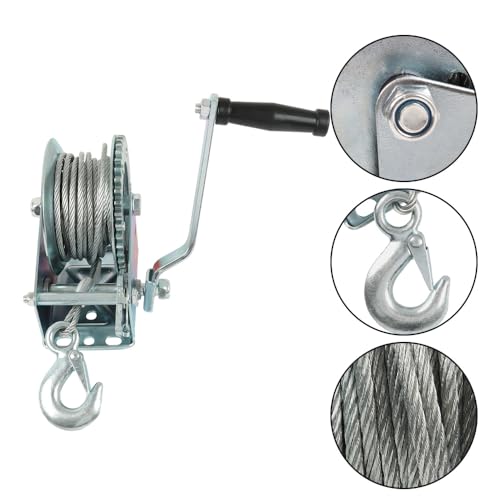 Manual Winch, Polipasto Manual 1600LBS con Cable de 10M miniatura 3