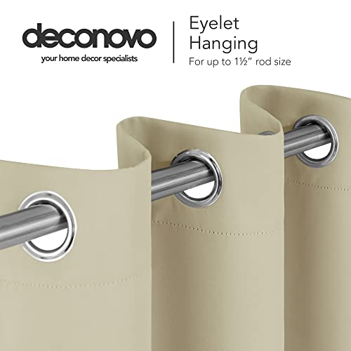 Deconovo Thermal Insulated Room Darkening Curtain Eyelet Curtain for Kitchen 52"x 84" Beige 1 PANEL - Cosy Home Interiors Deconovo Thermal Insulated Room Darkening Curtain Eyelet Curtain for Kitchen 52"x 84" Beige 1 PANEL - Image 3