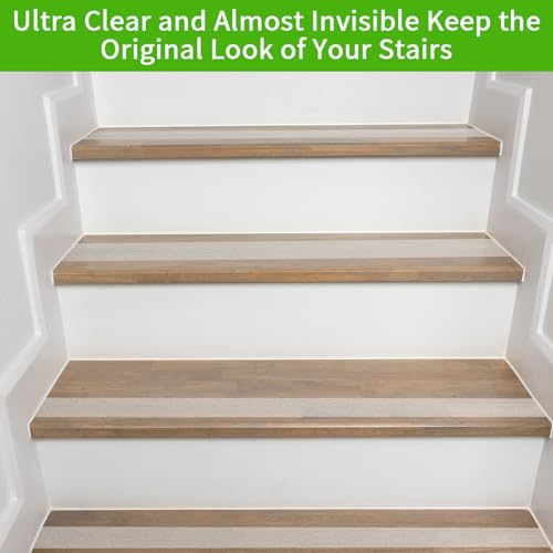 Image of Clear Anti Slip Tape for Stairs & Bathtubs,2 inch x50FT Non-Skid Transparent Grip Tape - Soft PVC Safety Traction for Bare Feet, Pool Decks, Boats, Shower Floors