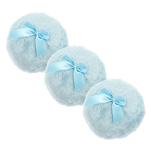 Healeved Baby Refreshing Powder Puff 3pcs Soft Talcum Powder Gentle for Baby's Skin