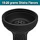 Kitosun Shisha Kopf Wasserpfeife Schüssel – Silikon 7 Loch Phunnel Schalen – Perfekt mit kaloud Lotus – Shisha Bowl schwarz Farbe – rechts Ersatz für Tonerde & Keramik Schalen 8,9 cm hoch
