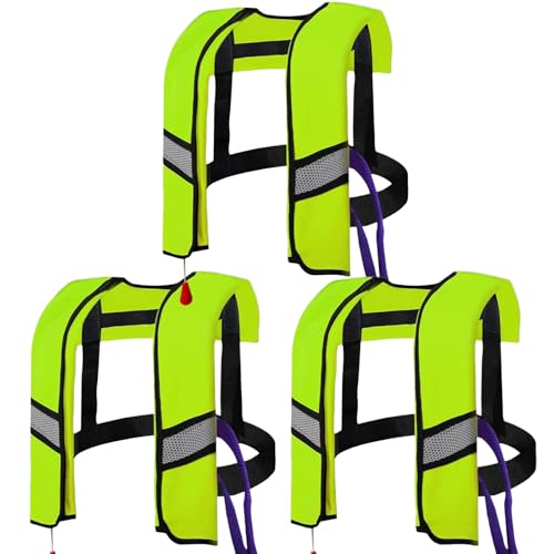 3-Pack 150N Automatic Inflatable Life Jacket – Adjustable Ny...