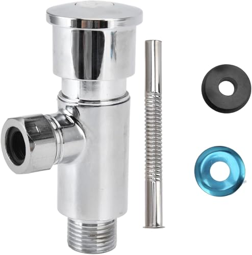 CYSFETENA G1/2 Manuelle Zeitverzögerung Wc Druckspüler, Quick Flush Zinklegierung Urinal Druckspüler, Universal Toilettenspülung Drücker für Büro Hotel Badezimmer Toilette