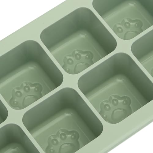 Cubetera de silicona con diseño de huella de gato y tapa miniatura 5