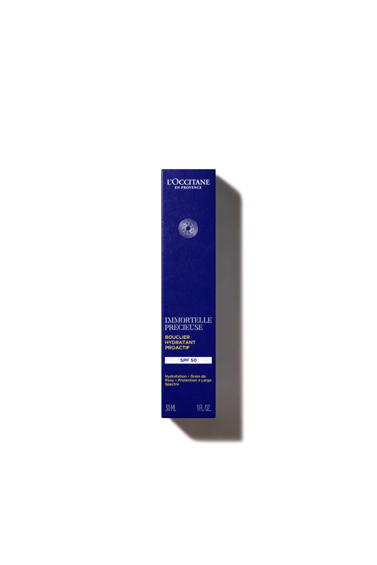 L'Occitane Immortelle Precious Yüz için UV Koruma Kremi SPF 50, Ölmezotu Yağı ve Hyaluronik Asit İçeren, 30 ml