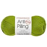 Premier Yarns Anti-Pilling Everyday Worsted Yarn, Soft Acrylic Yarn, Ideal Yarn for Crocheting and Knitting, Machine Washable, 180 yds, Kiwi
