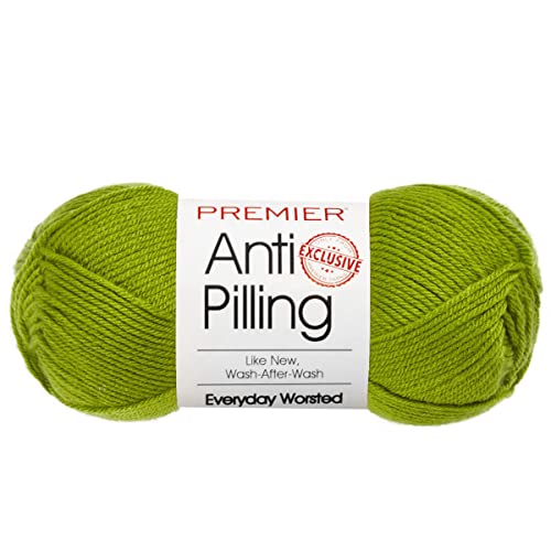 Premier Yarns Anti-Pilling Everyday Worsted Yarn, Soft Acrylic Yarn, Ideal Yarn for Crocheting and Knitting, Machine Washable, 180 yds, Kiwi