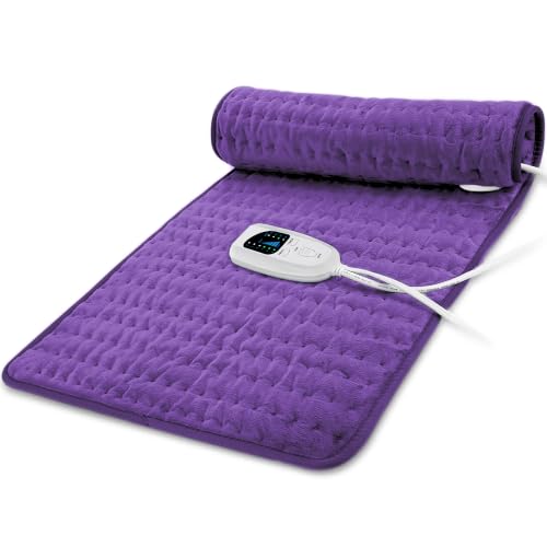 Image of 33x17 Inch Electric Heating pad for Back Neck Shoulder Knee Arms Legs- Electric Heat Pads with 6 Heat Settings & Auto Shut Off &Dry /Moist Heat Heating Pad for Birthday Mother Father Girl Men Women