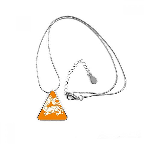 Collier pendentif triangle zodiaque année du dragon avec chaîne bijou astrologique géométrique