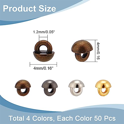 NBEADS 200 Pcs 4 Colors Mini Shank Buttons - Image 2